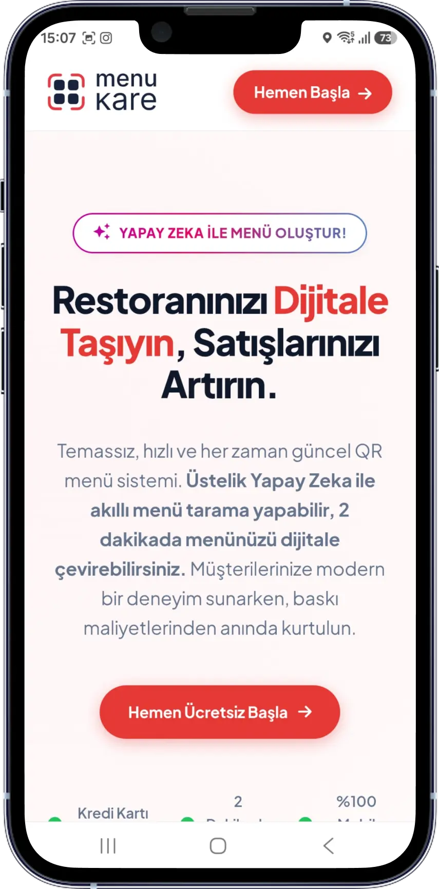 menu kare mobil