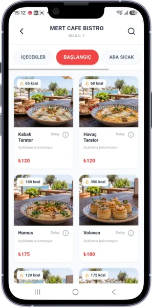 QR Menü Mobil Mockup